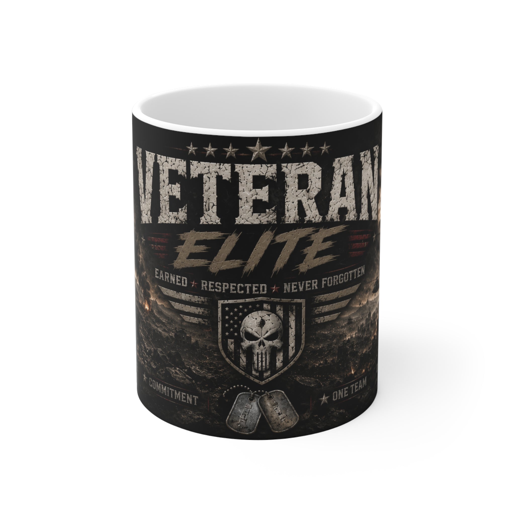 Veteran Elite 11oz Coffee Mug — Honor, Courage & Respected Military Gift