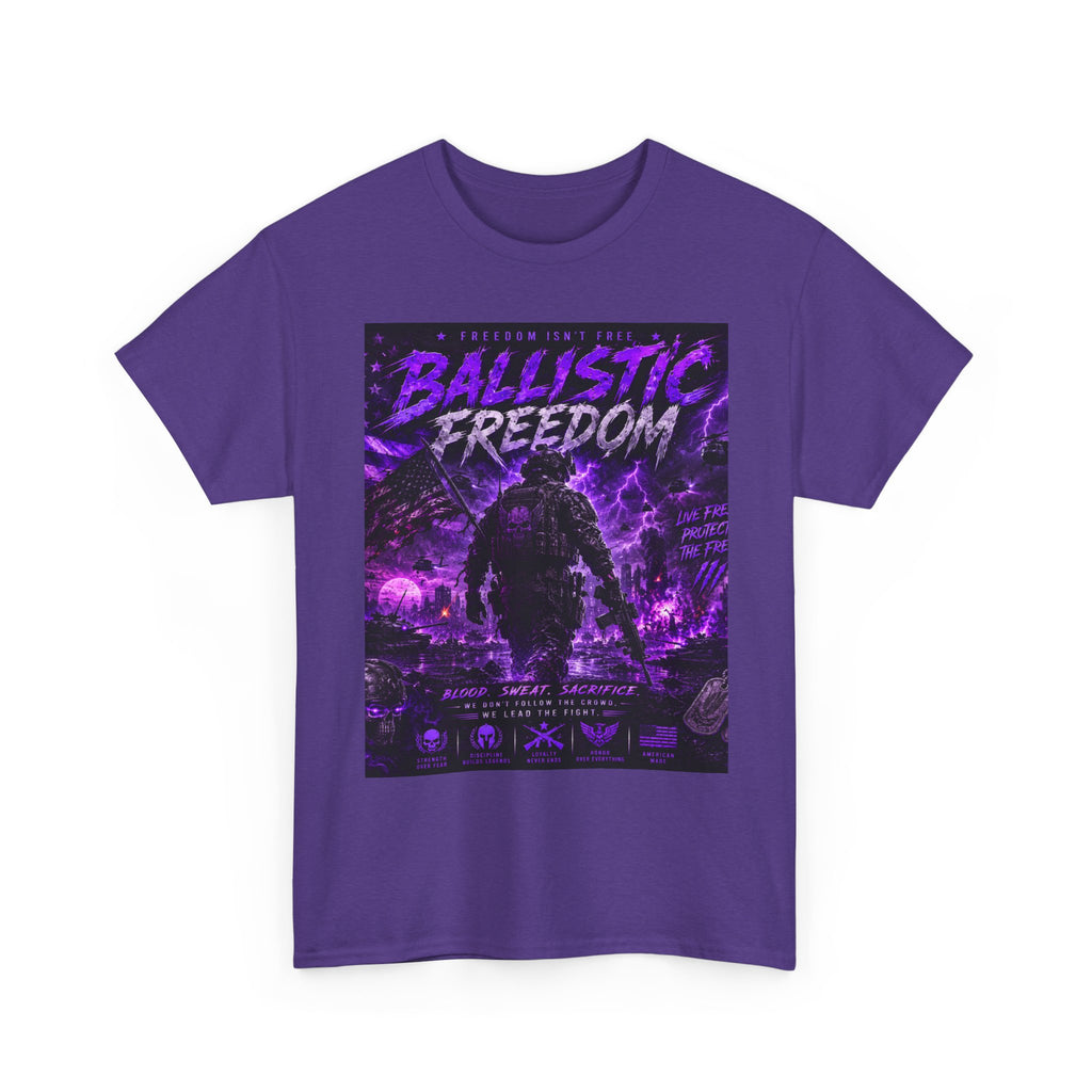 Ballistic Freedom Graphic Tee (Purple Storm Soldier)