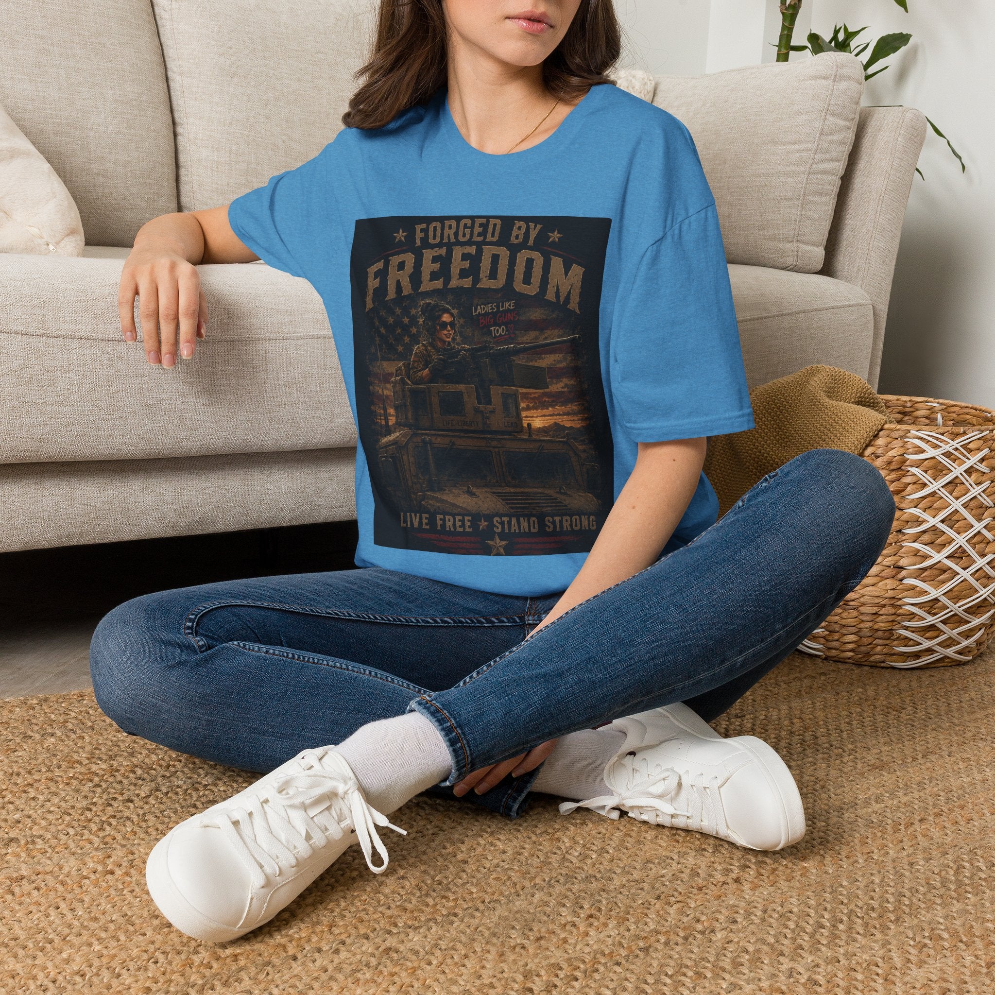 Forged by Freedom T-Shirt — Patriotic Ladies Like You Graphic Tee