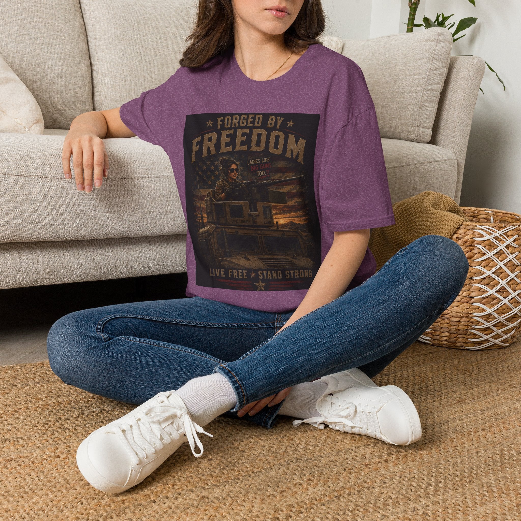 Forged by Freedom T-Shirt — Patriotic Ladies Like You Graphic Tee