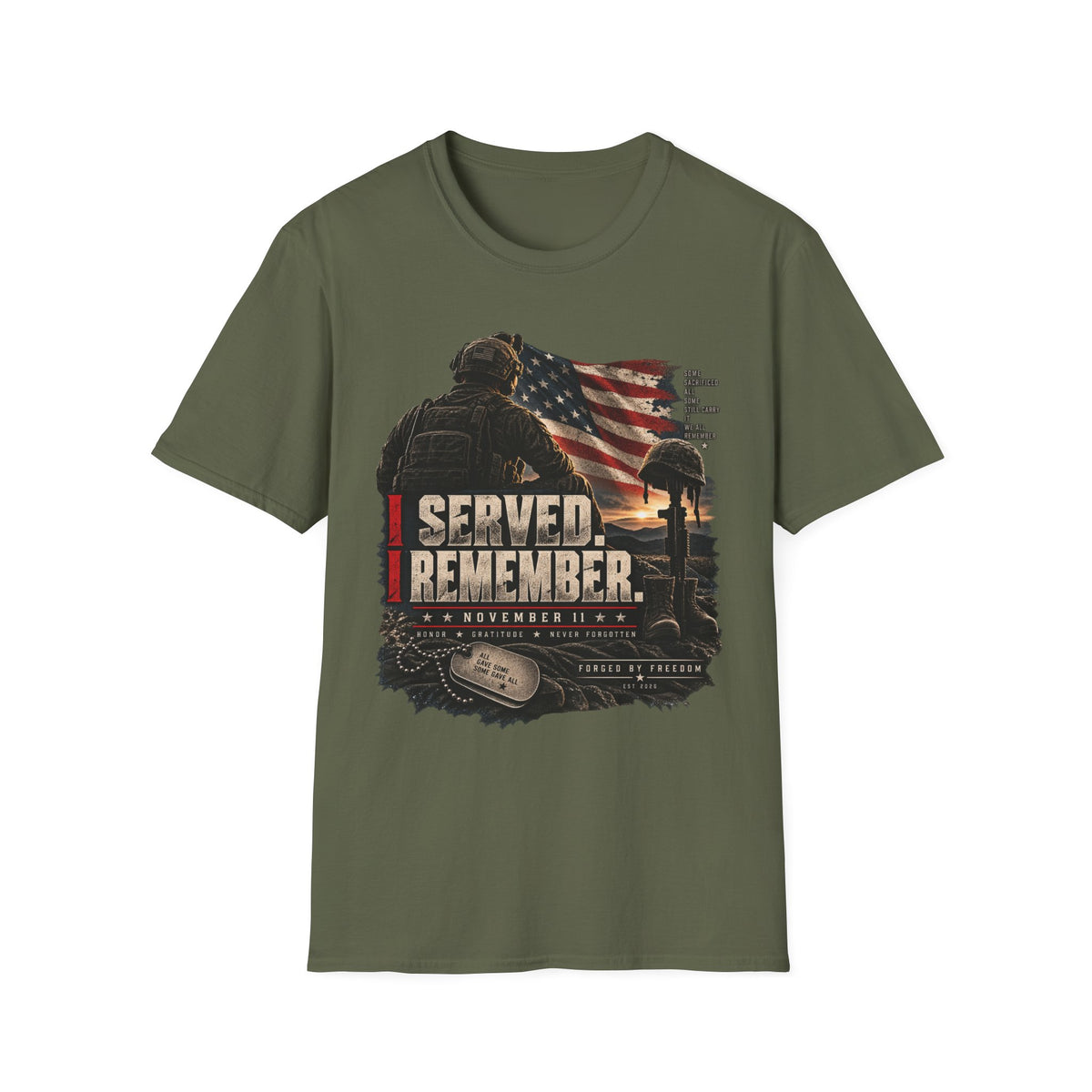 I Served. Remember. Military Tribute T-Shirt