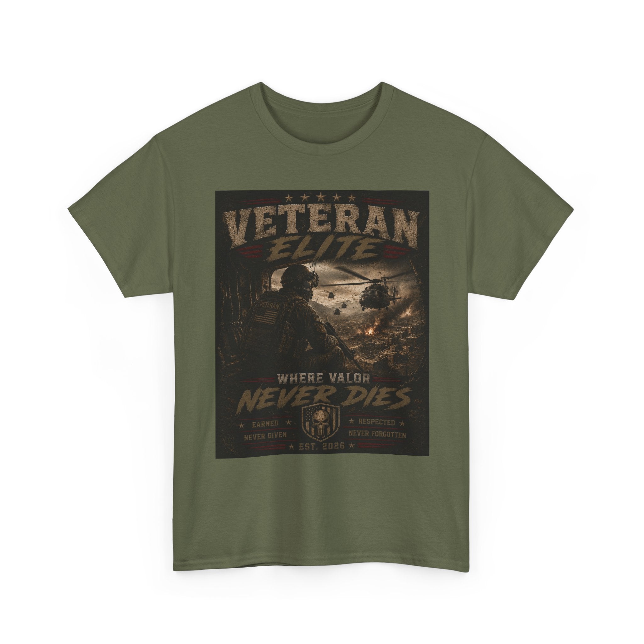 Veteran Elite 'Where Valor Never Dies' T-Shirt