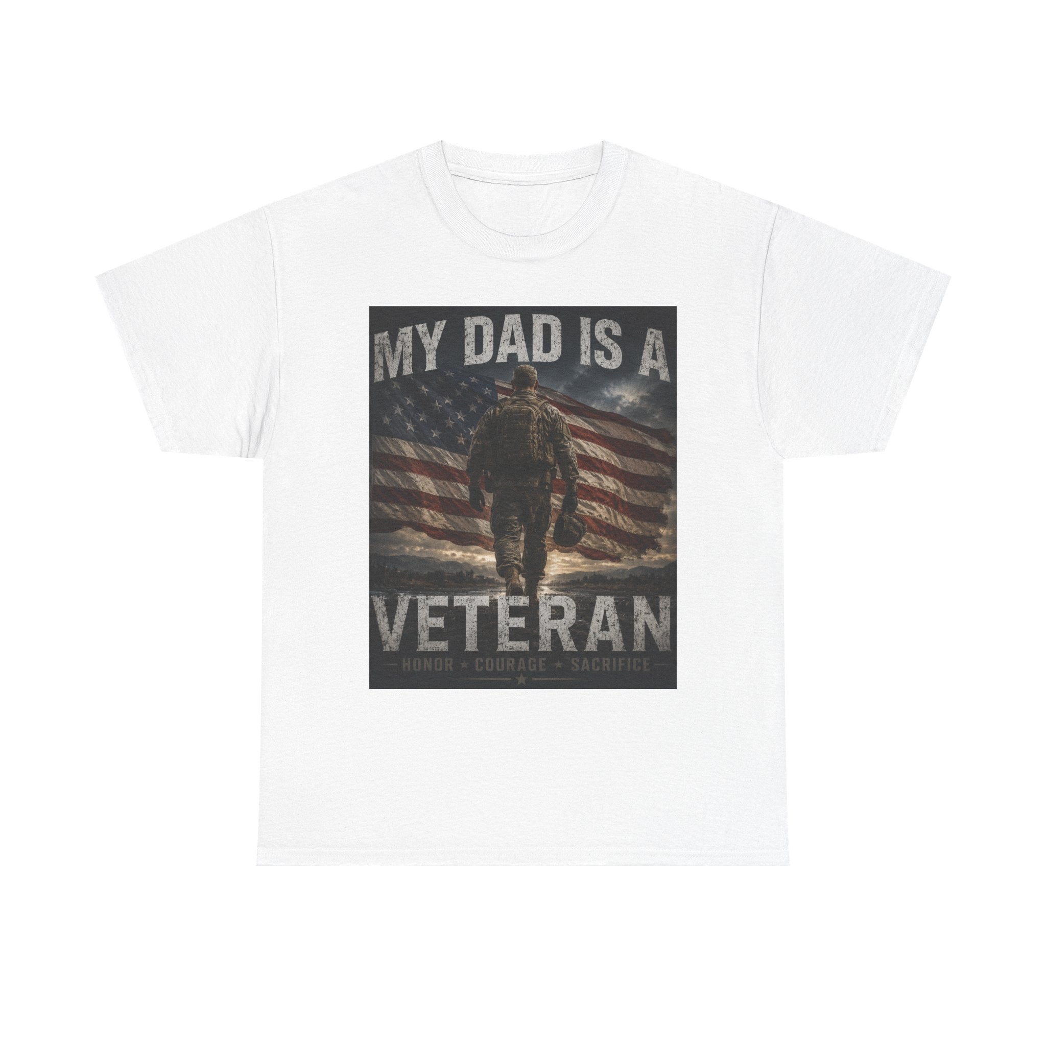 Veteran Dad T-Shirt — "My Dad Is A Veteran" Patriotic Tee
