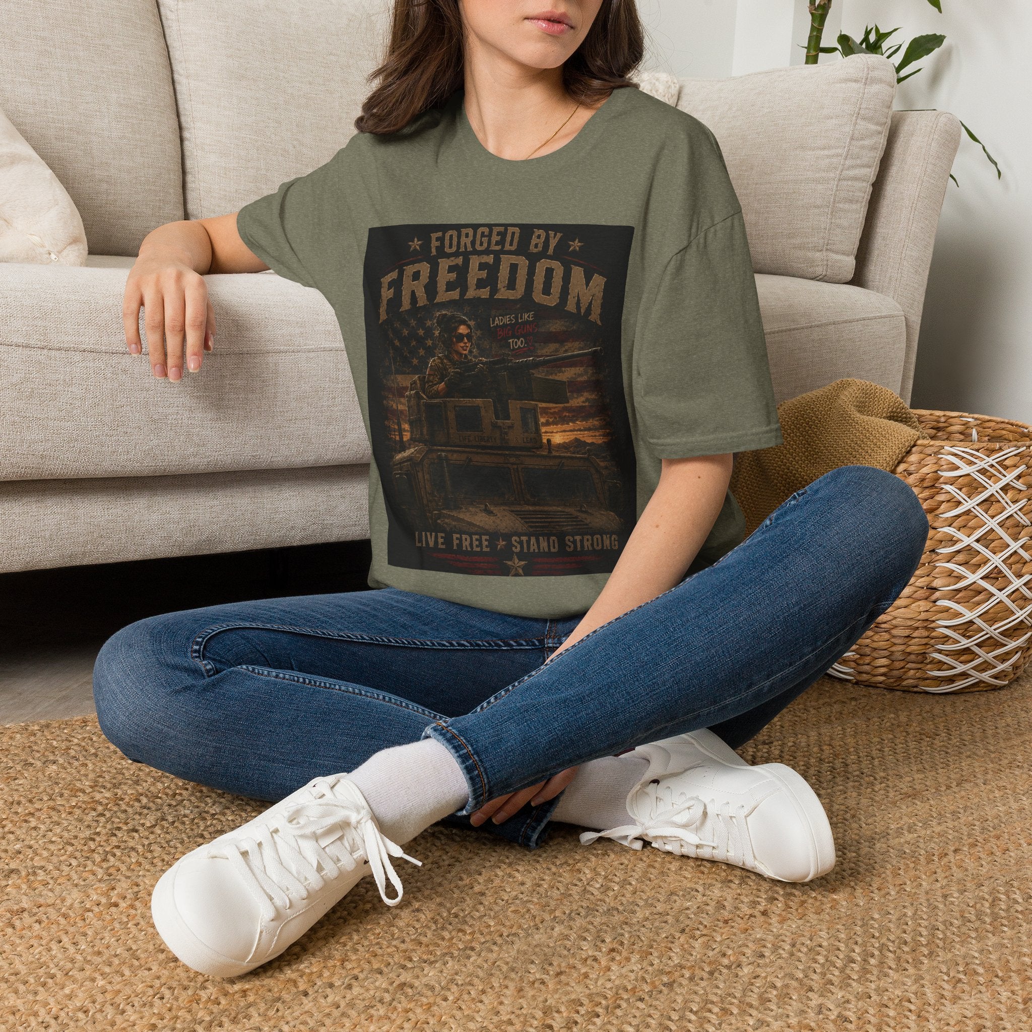Forged by Freedom T-Shirt — Patriotic Ladies Like You Graphic Tee