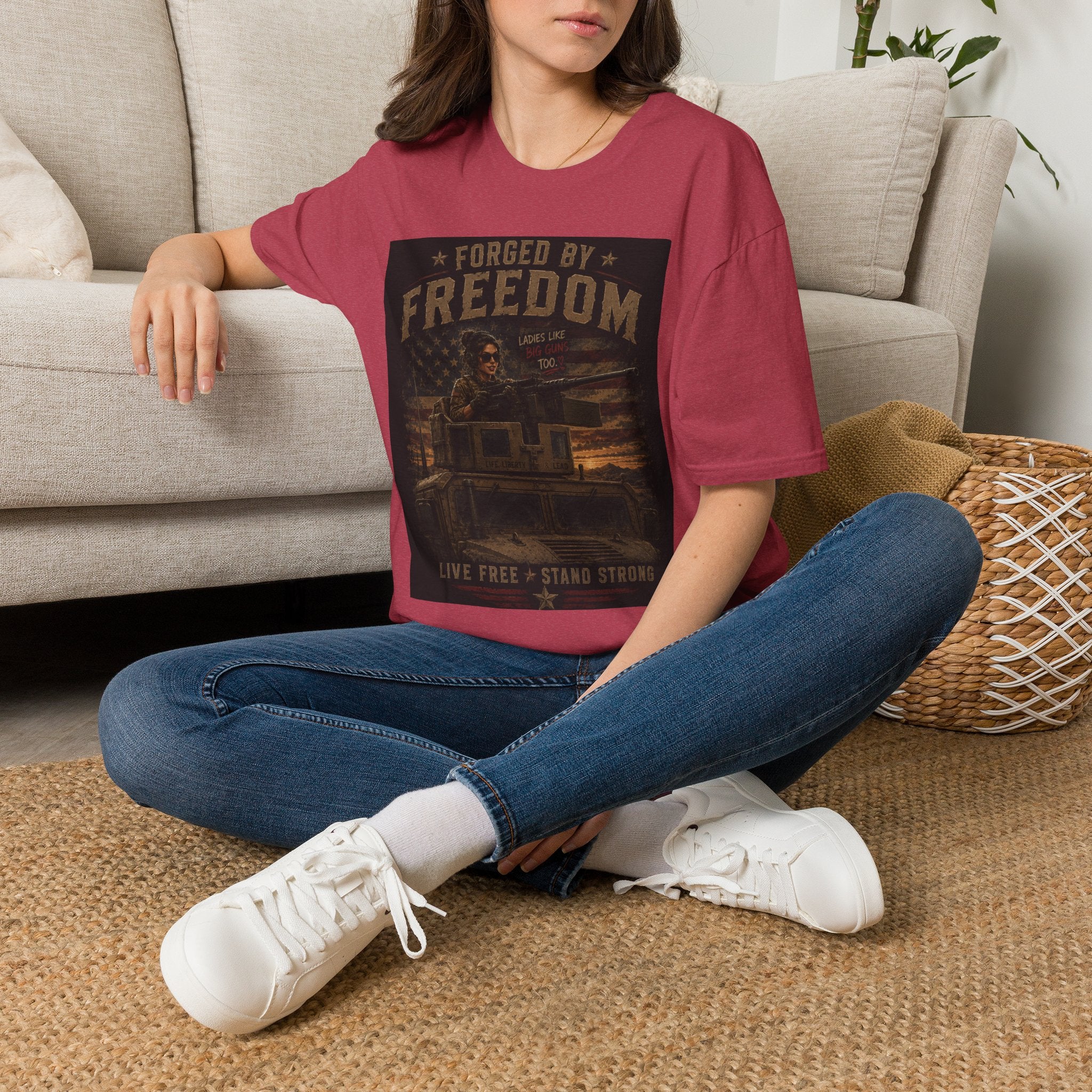 Forged by Freedom T-Shirt — Patriotic Ladies Like You Graphic Tee