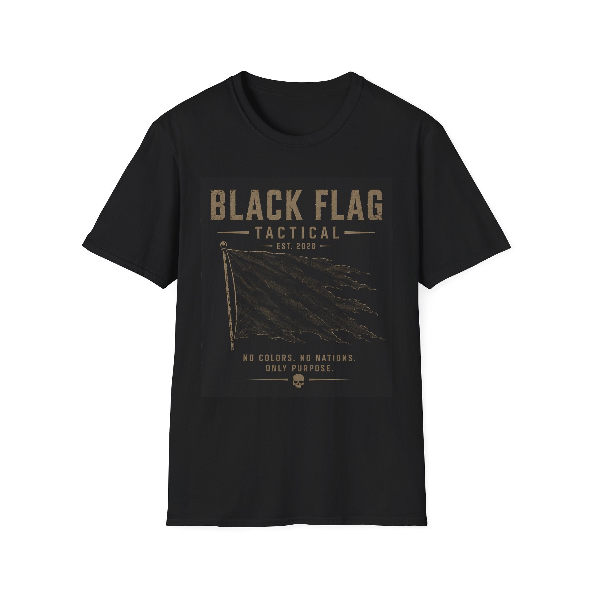 Black Flag Tactical T-Shirt — Military-Inspired Graphic Tee (Est. 2026)