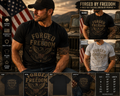 Forged By Freedom Eagle T‑Shirt — Patriotic Vintage American Tee