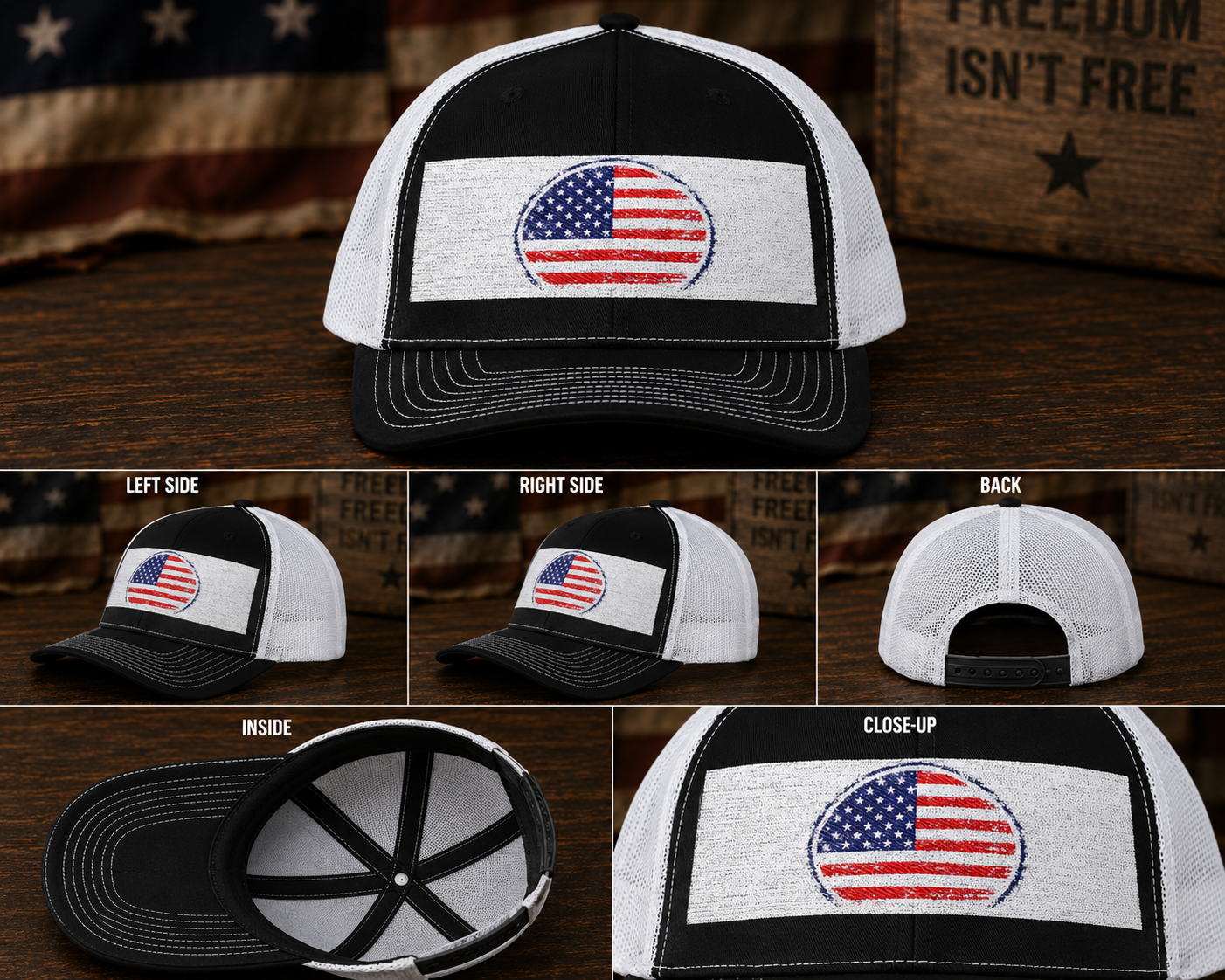 American Flag Trucker Cap
