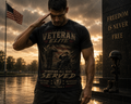 Veteran Elite Served Graphic Tee - Patriotic Military Tribute T-Shirt