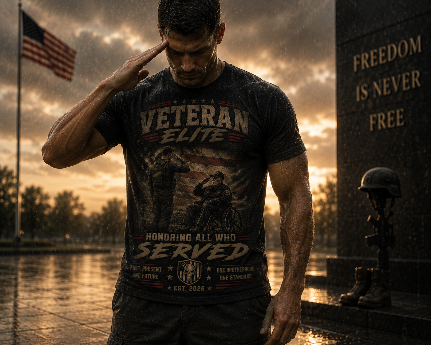 Veteran Elite Served Graphic Tee - Patriotic Military Tribute T-Shirt