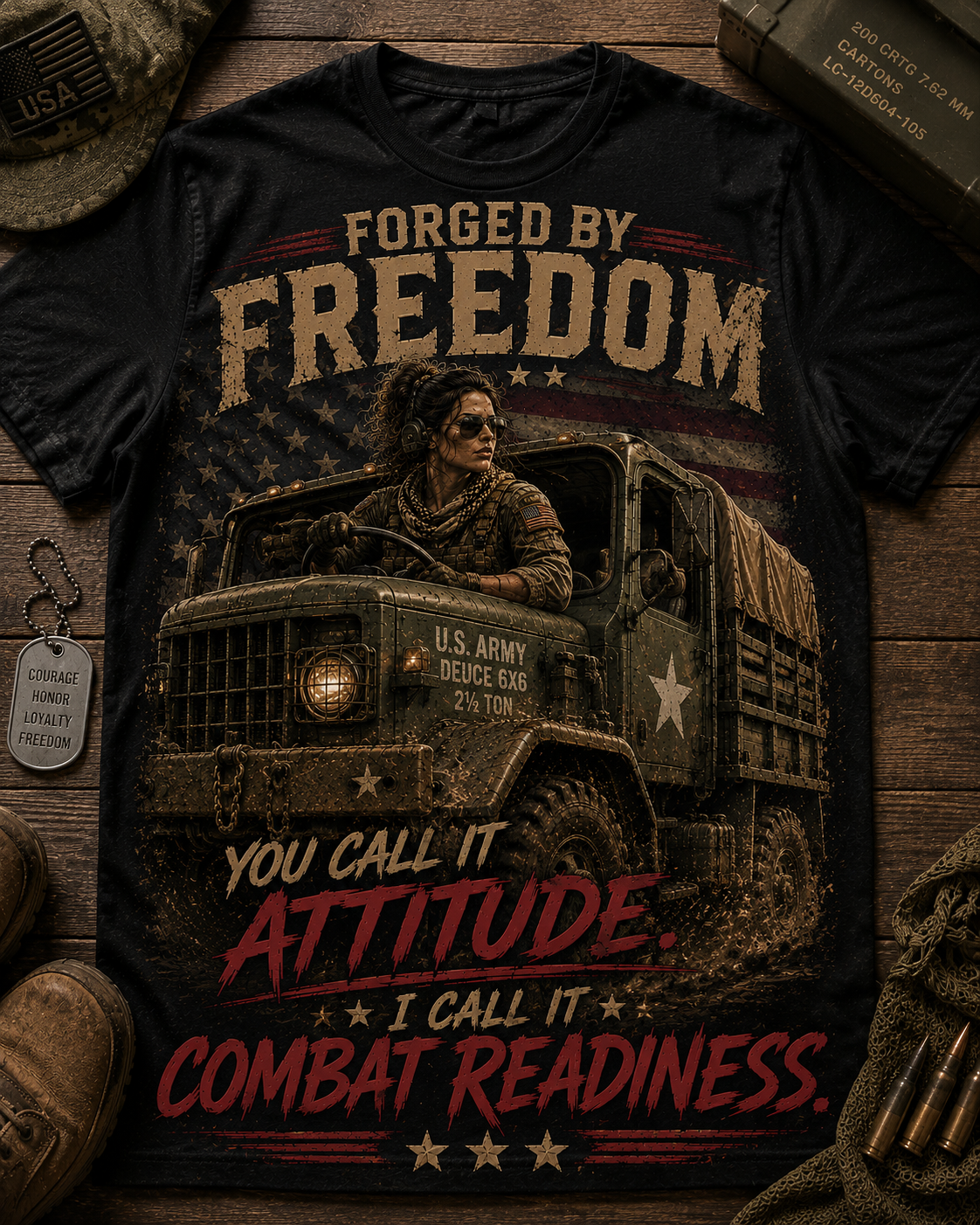 Forged by Freedom Tee — 'You Call It Attitude' Military Veteran T‑Shirt