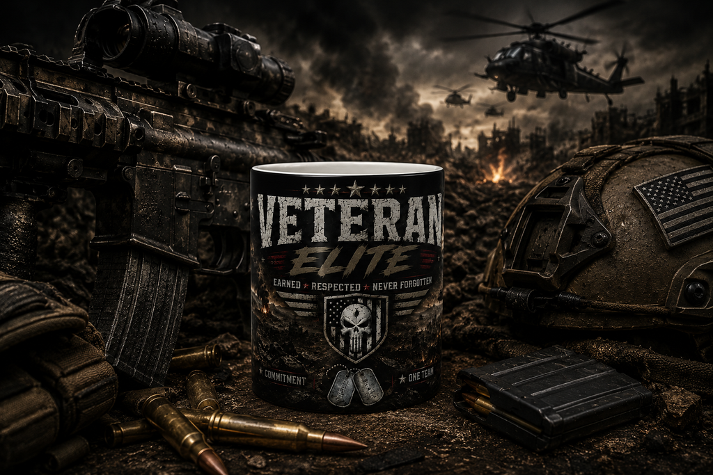 Veteran Elite 11oz Coffee Mug — Honor, Courage & Respected Military Gift
