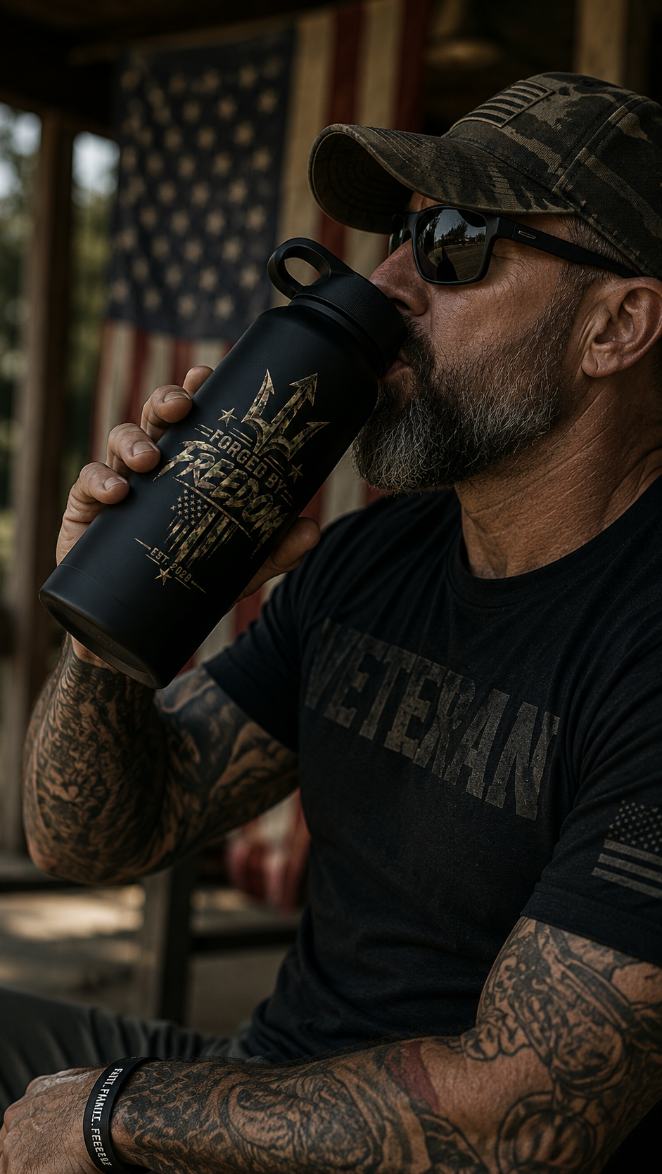 Forged by Freedom 32oz Water Bottle