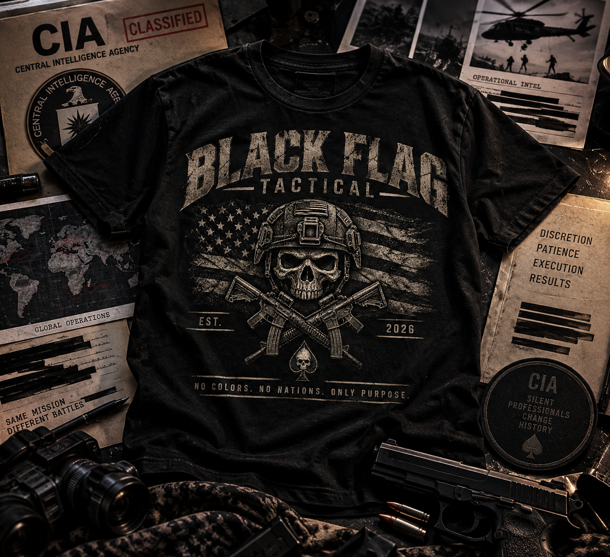 Black Flag Tactical – Only Purpose Skull Operator T-Shirt