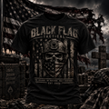 Black Flag Tactical Skull T-Shirt — Military Helmet Graphic Tee