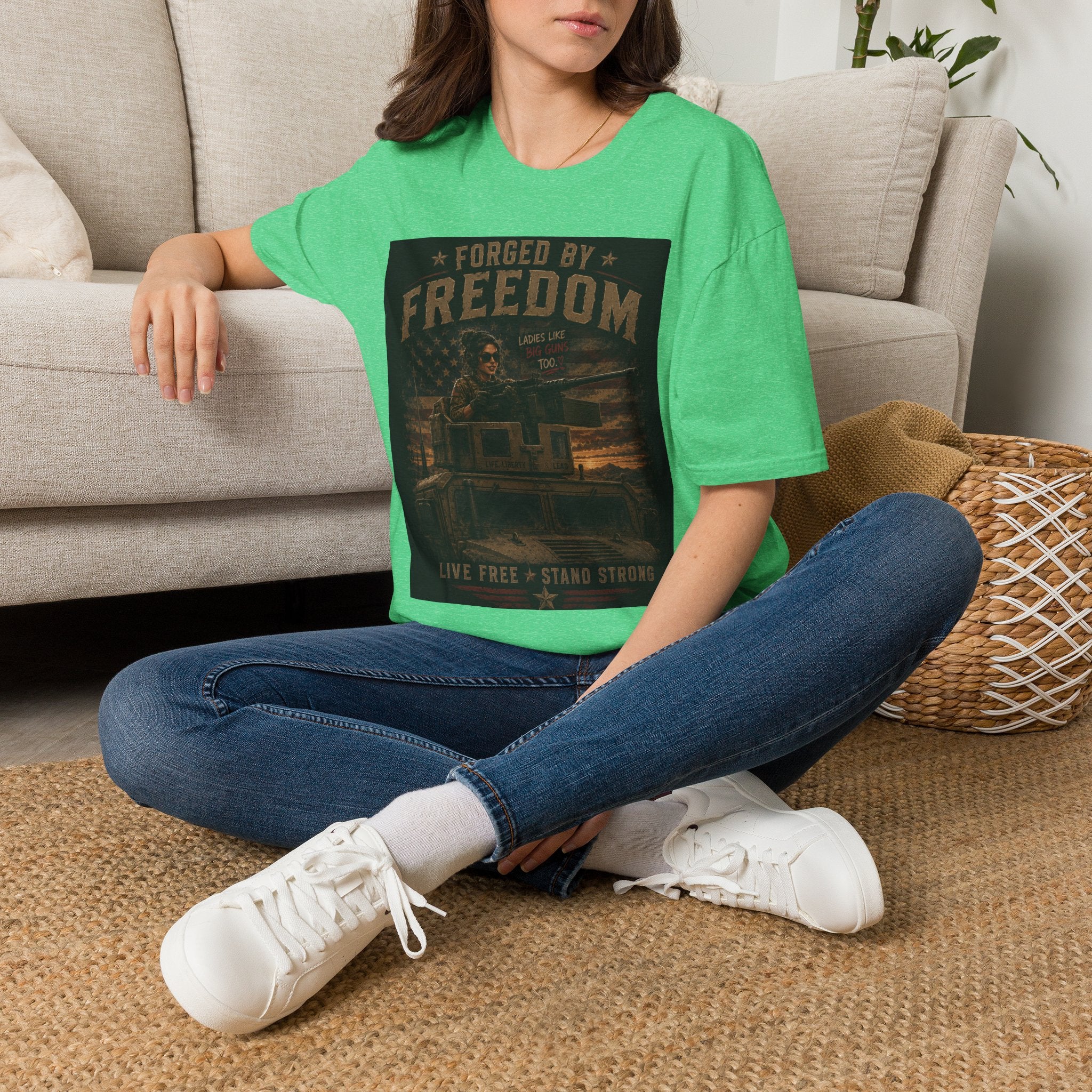 Forged by Freedom T-Shirt — Patriotic Ladies Like You Graphic Tee