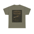 Forged by Freedom Graphic Tee – Patriotic Tactical Rifle Shirt