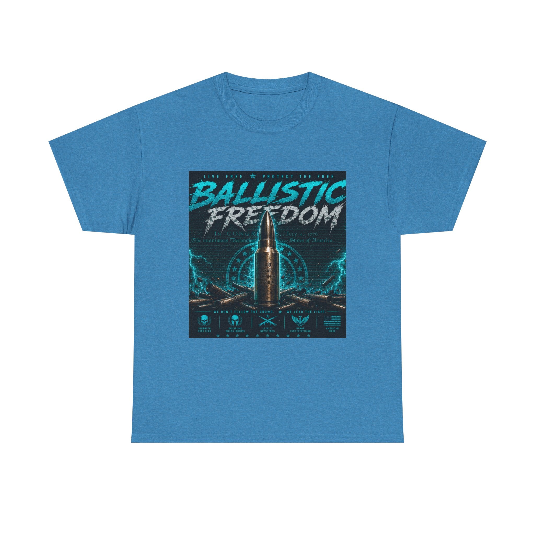 Ballistic Freedom Tee — Retro Bullet Graphic T-Shirt