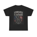Forged by Freedom T‑Shirt — Patriotic American Flag & Vintage Statue Design (Est. 2026)