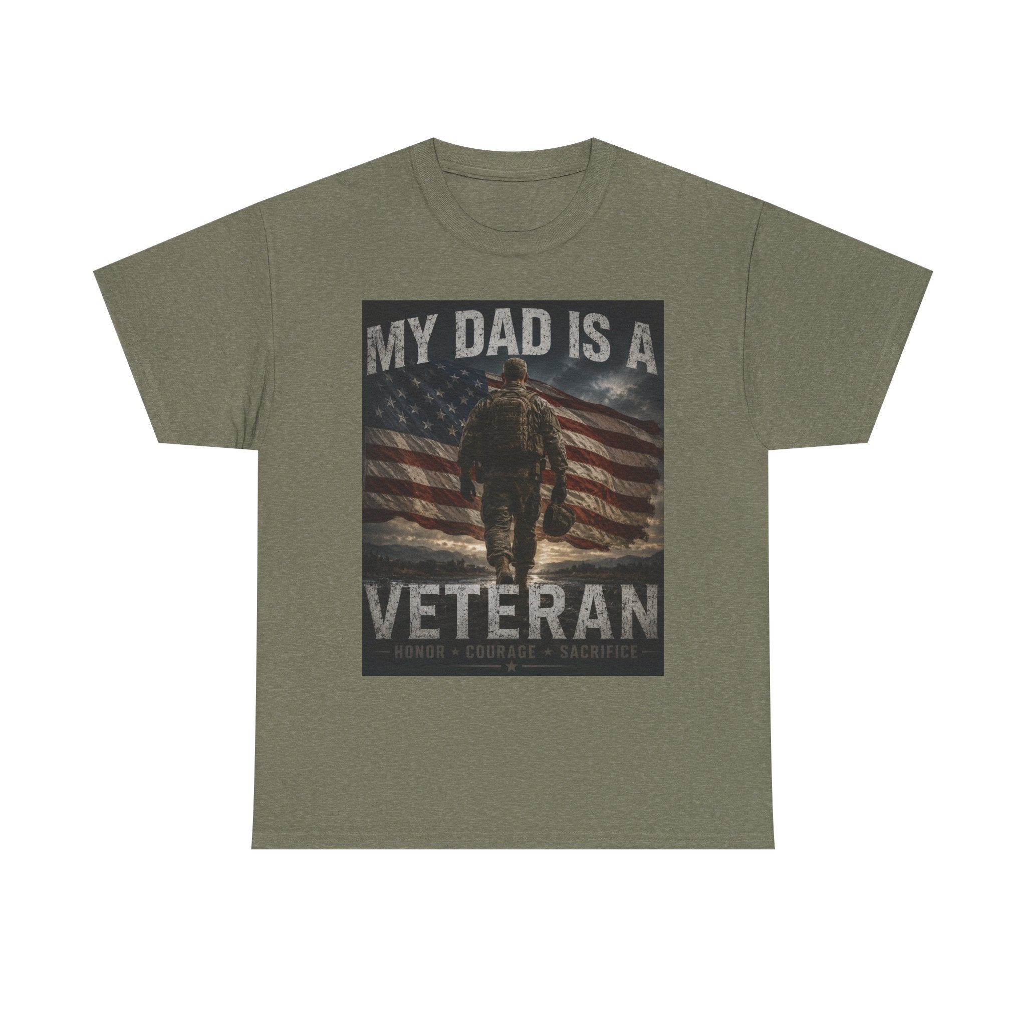 Veteran Dad T-Shirt — "My Dad Is A Veteran" Patriotic Tee