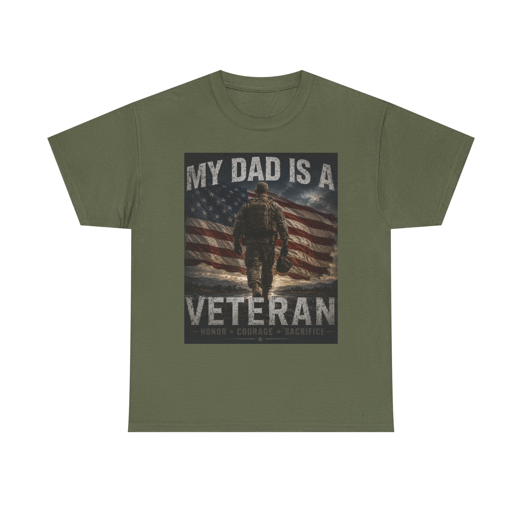 Veteran Dad T-Shirt — "My Dad Is A Veteran" Patriotic Tee