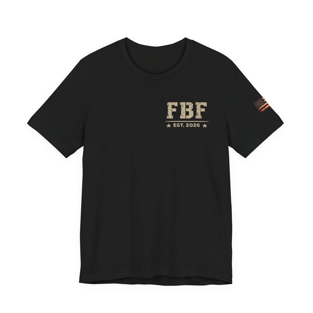 T-Shirt — Forged By Freedom Graphic Tee (Patriotic Eagle, "FBF" Est. 2020)