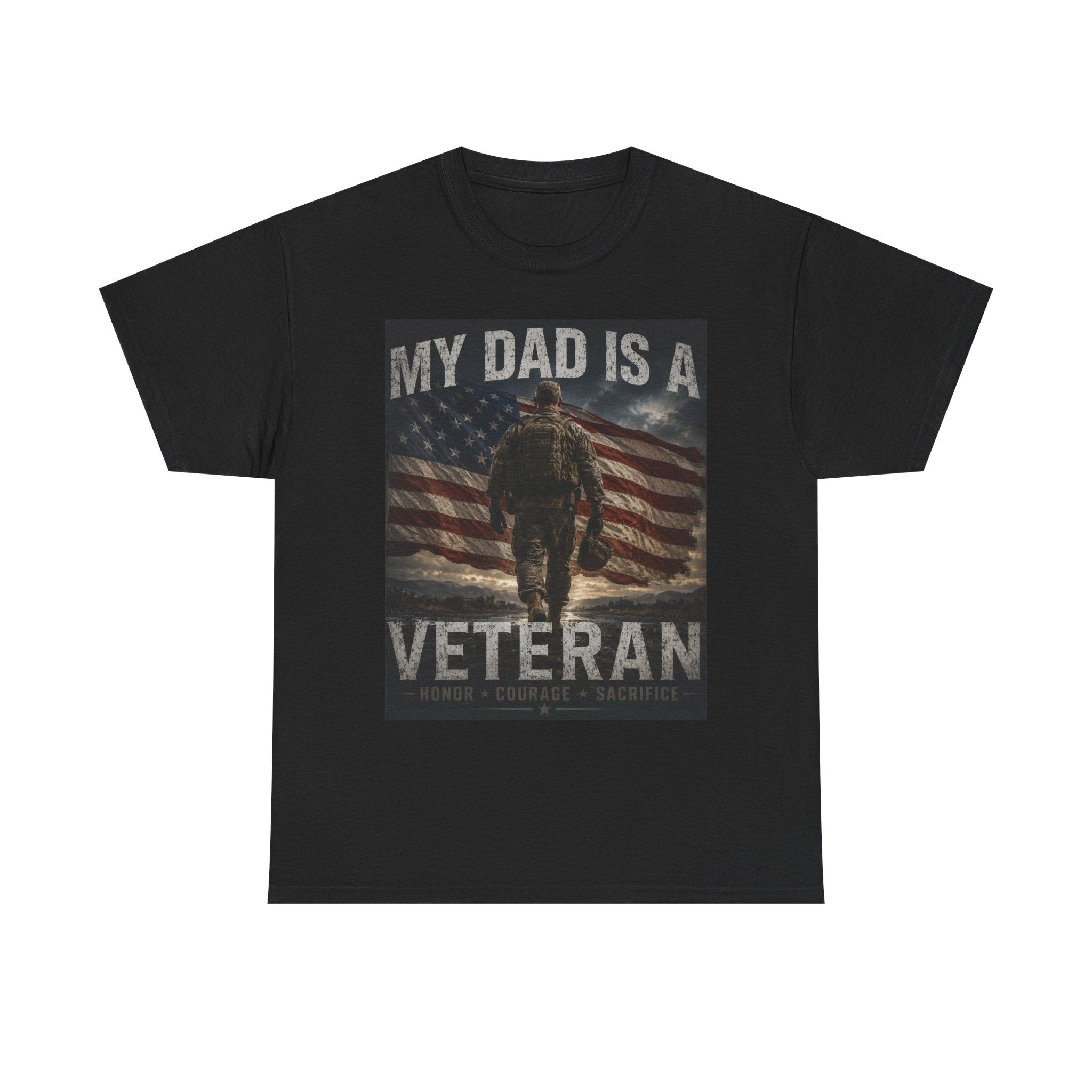 Veteran Dad T-Shirt — "My Dad Is A Veteran" Patriotic Tee